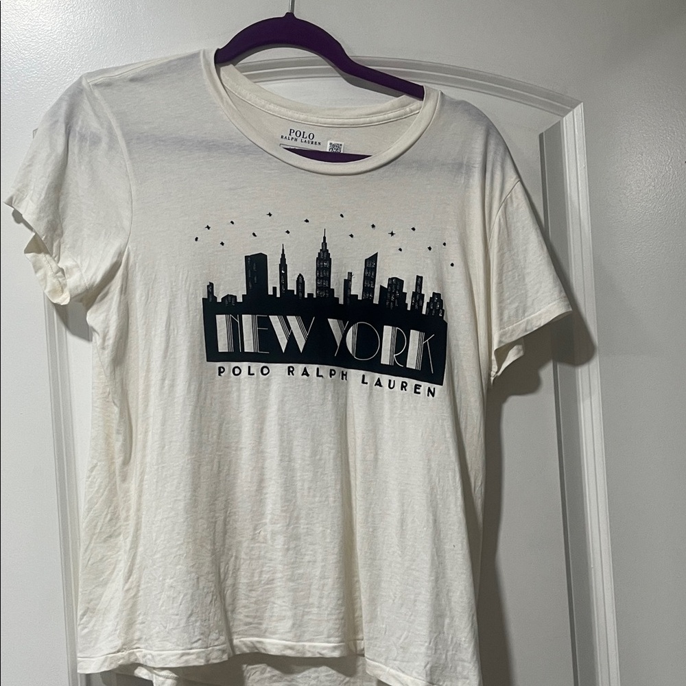 Polo by Ralph Lauren Women's Cream New York Skyline Tee